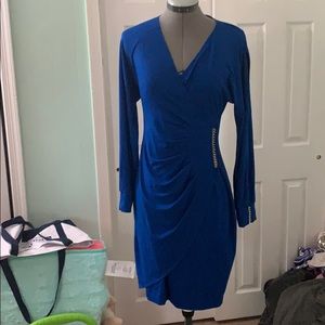 Royal blue and gold dress